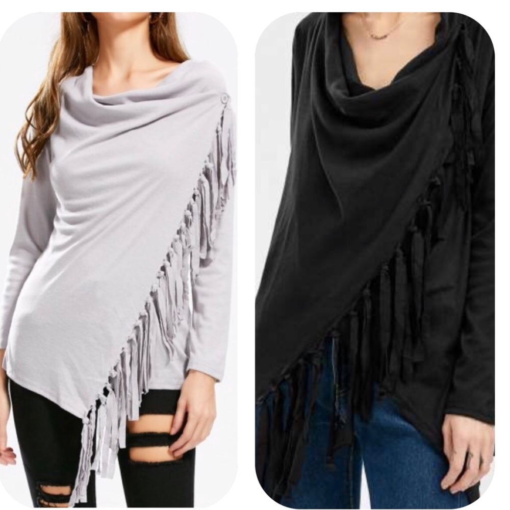🌸Tasseled Cowl Neck - NWT